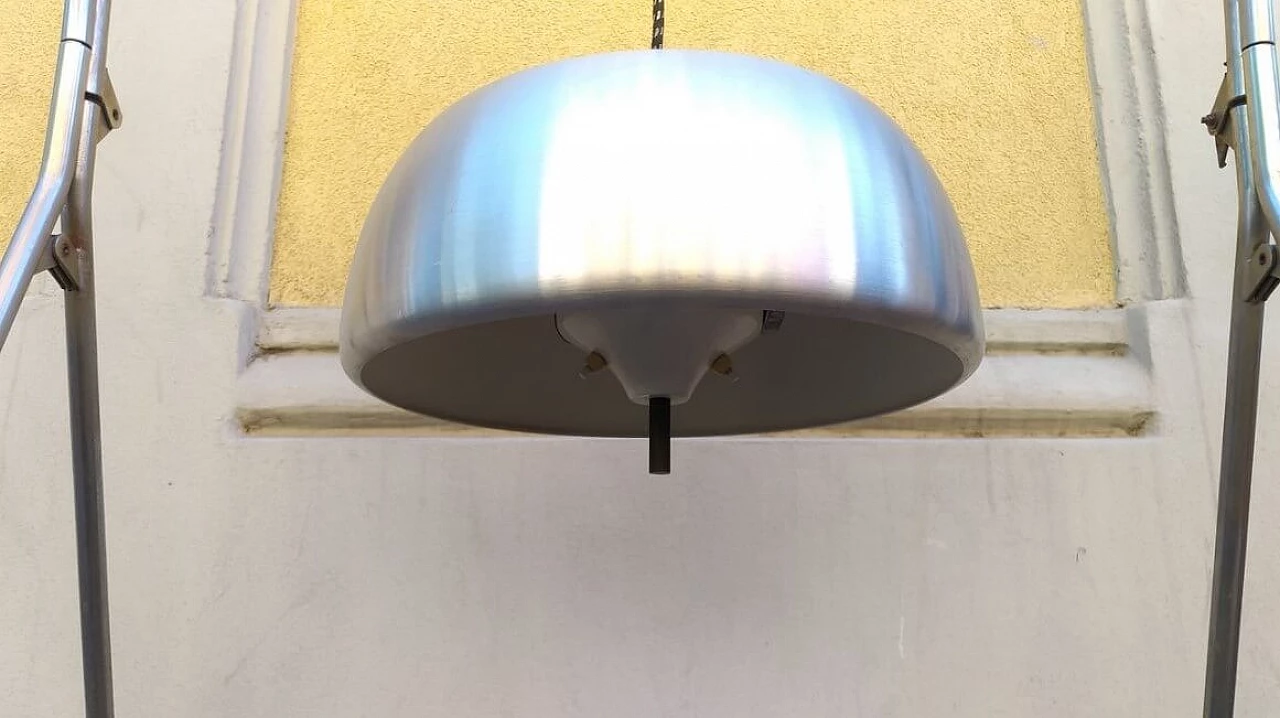 Lampada da soffitto in alluminio e ferro di Oscar Torlasco per Lumi, anni '60 1262163