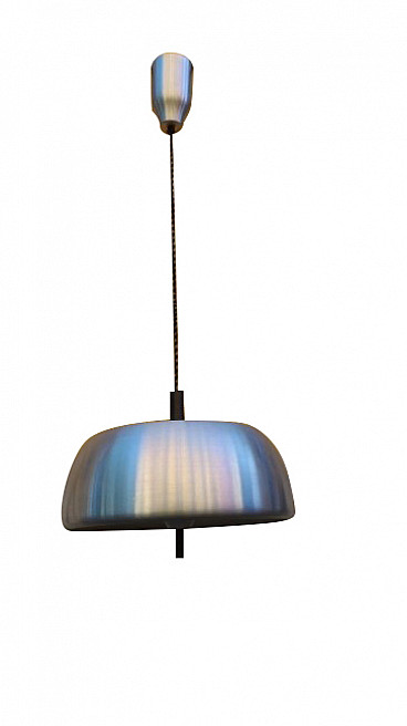 Ceiling lamp in aluminum and iron by Oscar Torlasco for Lumi, 60s