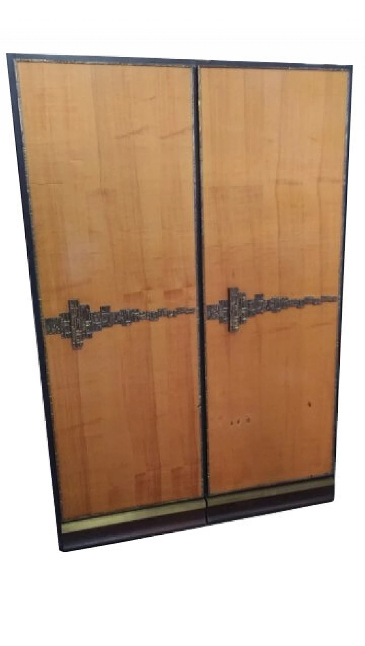 Armadio in macassar, ebano e bronzo di Luciano Frigerio per Desio, anni '50 1262250