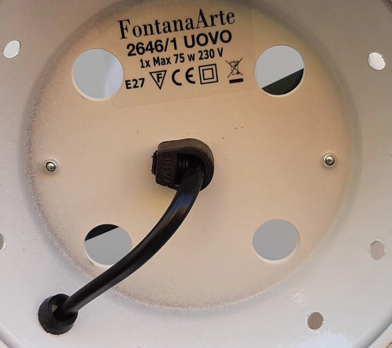 2646/1 table lamp in opaline glass and iron by Ben Swildens for Fontana Arte, 2000 1262267