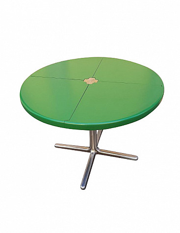 Plana folding table in green lacquered wood and iron by Giancarlo Piretti for Anonima Castelli, 70s