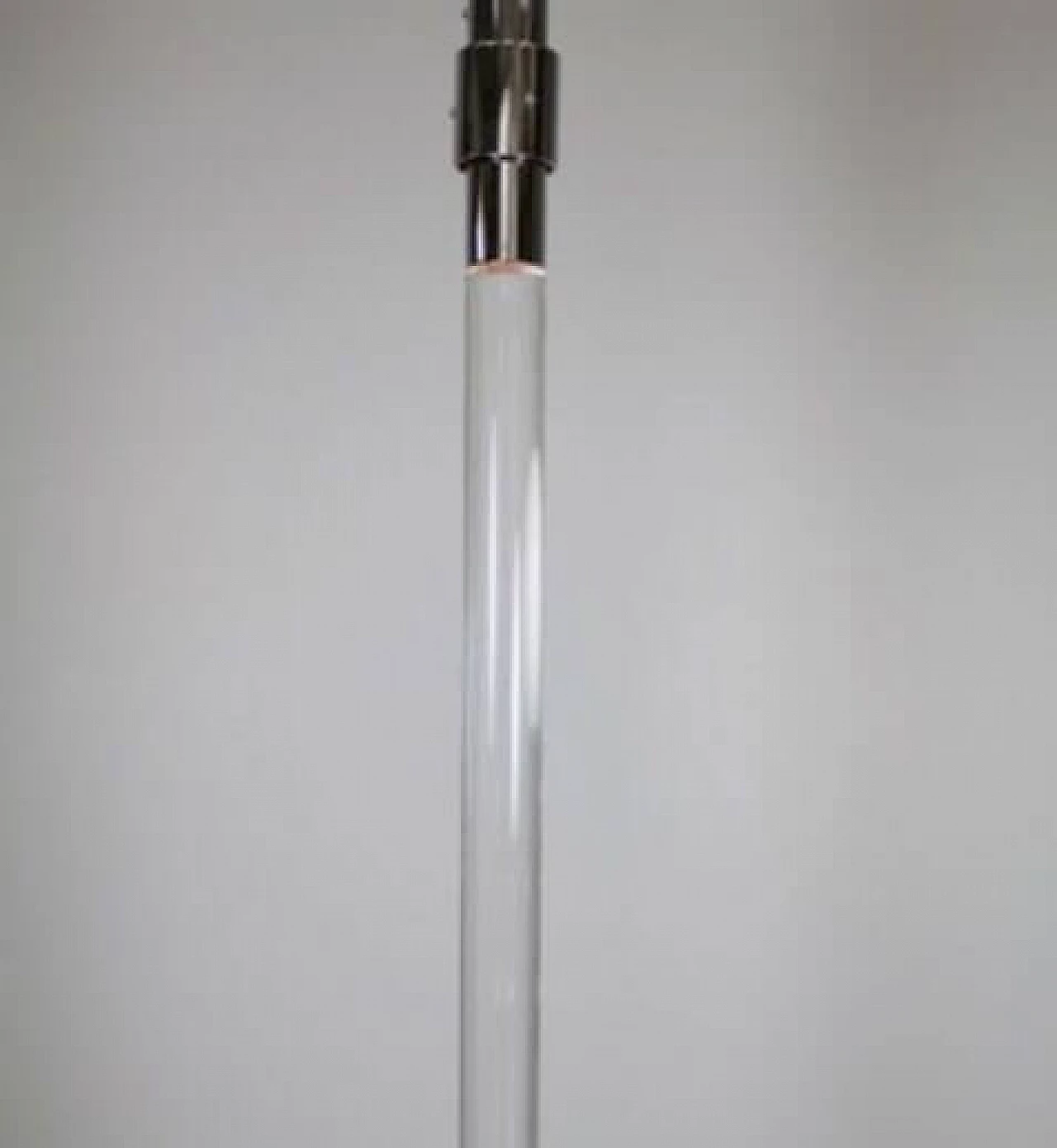 Solid ceiling lamp in perspex and chromed plating brass by Angelo Mangiarotti for Skipper, 70s 1262982