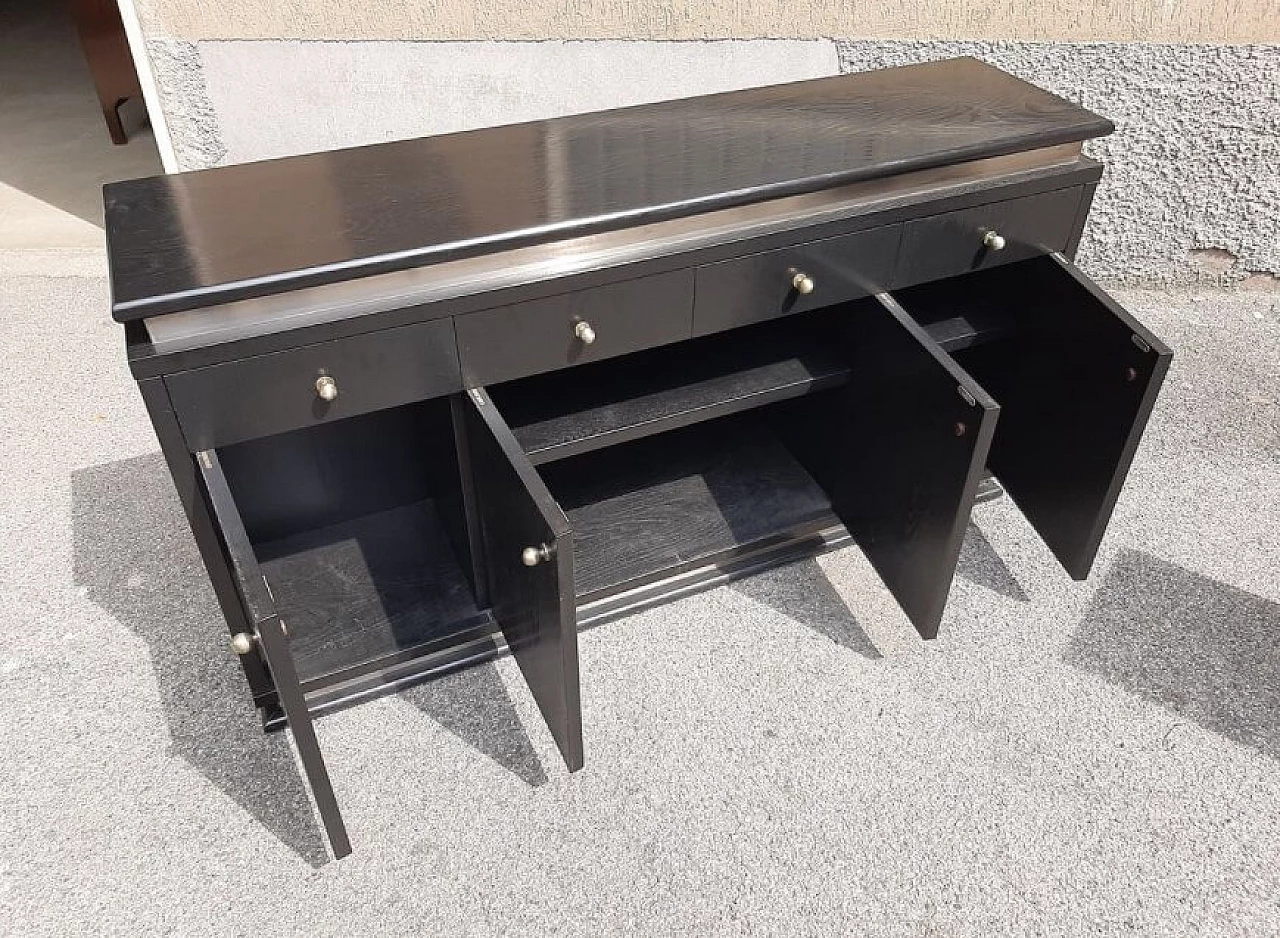 Coppia di cassettiere in legno ebanizzato e alluminio, anni '70 1263013