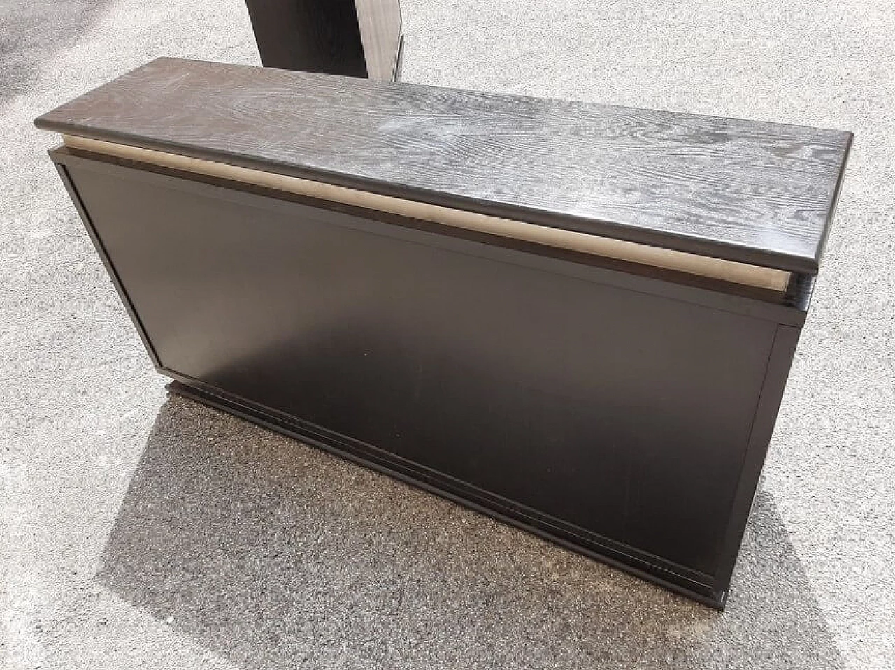 Coppia di cassettiere in legno ebanizzato e alluminio, anni '70 1263015