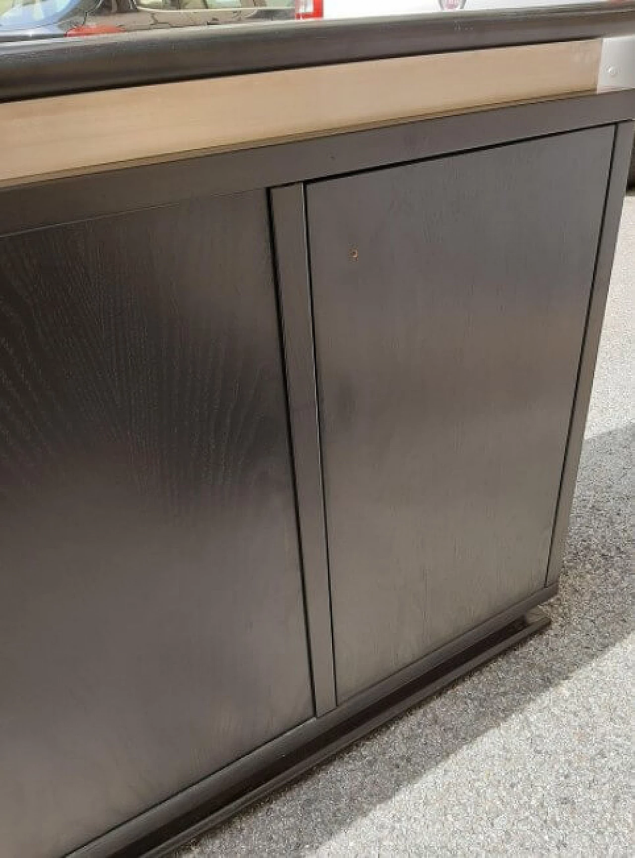 Coppia di cassettiere in legno ebanizzato e alluminio, anni '70 1263020