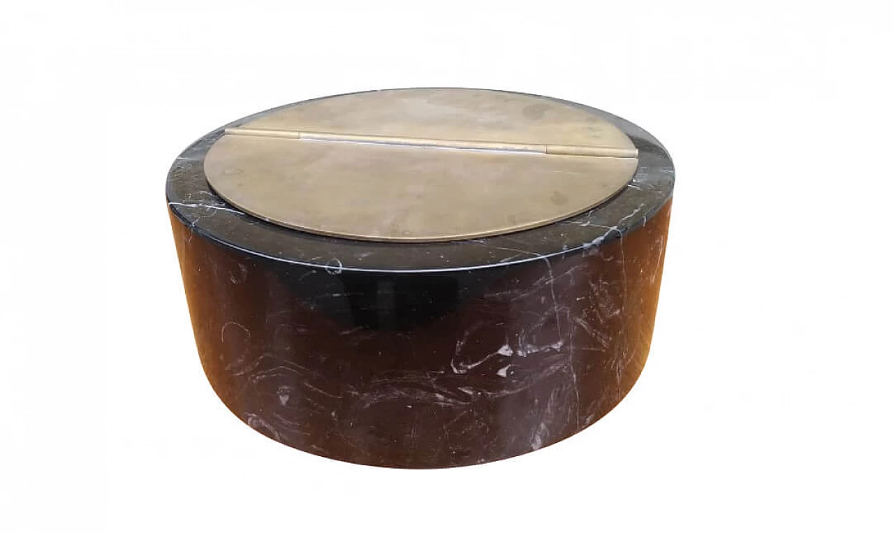 0G7 ashtray in black marble and brass by Luigi Caccia Dominioni for Azucena, 50s 1263254
