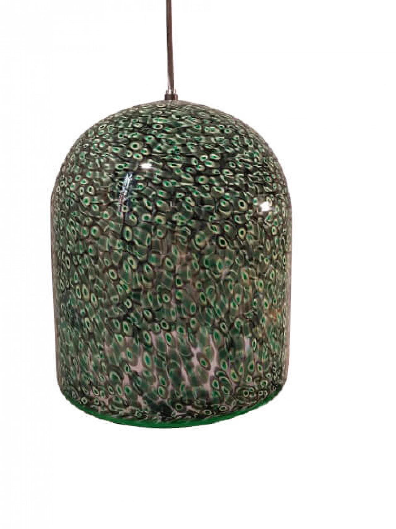 Neverrino pendant lamp in glass and iron by Gae Aulenti for Vistosi, 70s 1263345