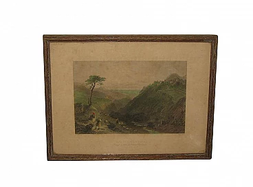 Village of Eden, coloured English print, 19th century
