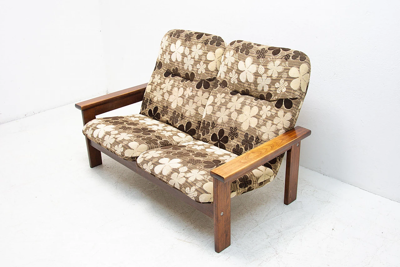 Scandinavian-style beech sofa, 80s 1263733