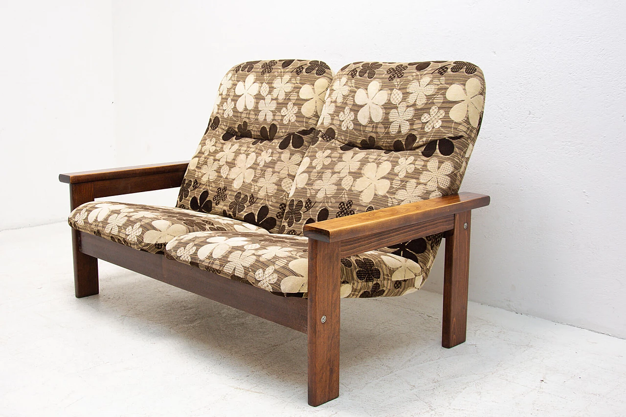 Scandinavian-style beech sofa, 80s 1263734