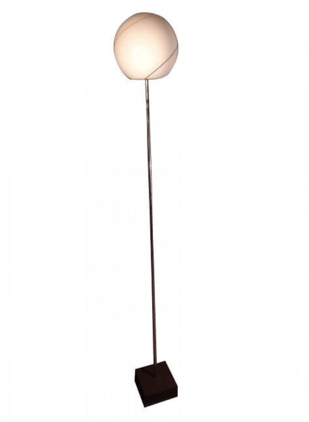 Tallo floor lamp in glass and iron with cast iron base by Roberto Pamio Leucos, 60s 1263748