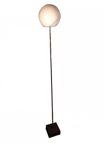 Tallo floor lamp in glass and iron with cast iron base by Roberto Pamio Leucos, 60s