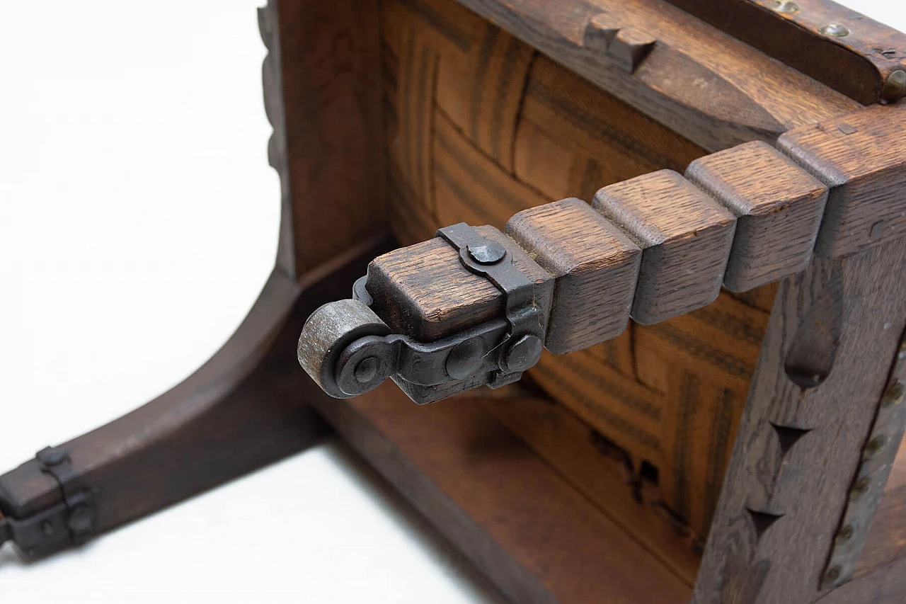Throne chair on wheels in medieval revival style, late 19th century 1263782