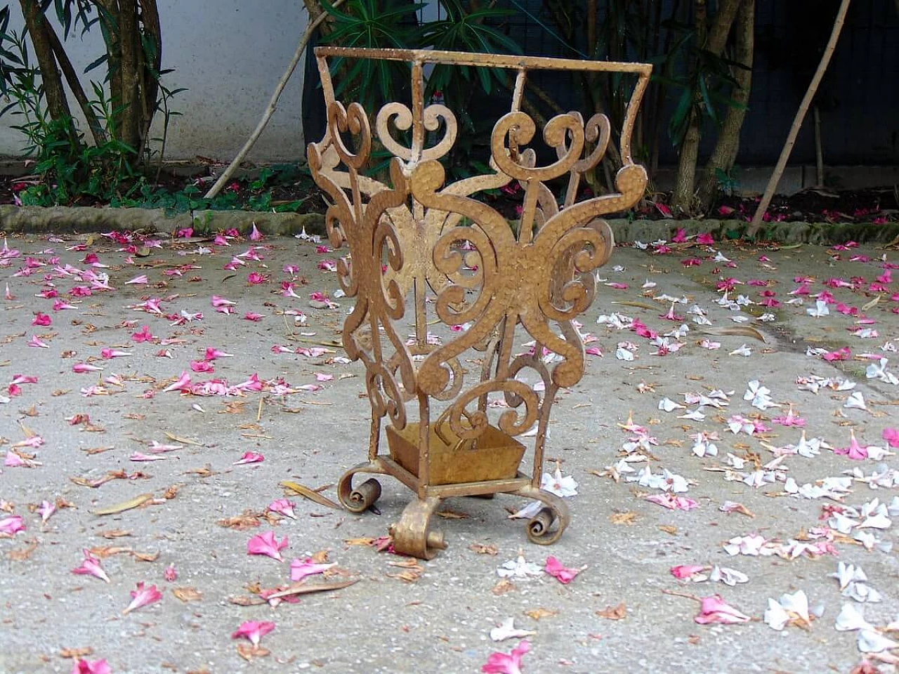 Wrought iron umbrella stand by Pier Luigi Colli, 50s 1263916