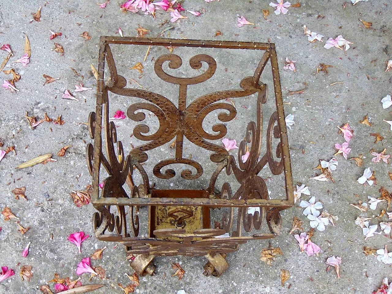 Wrought iron umbrella stand by Pier Luigi Colli, 50s 1263918