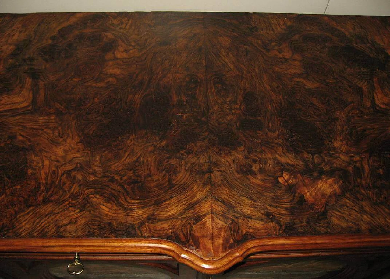 Sideboard in flamed walnut-root, late 19th century 1264003