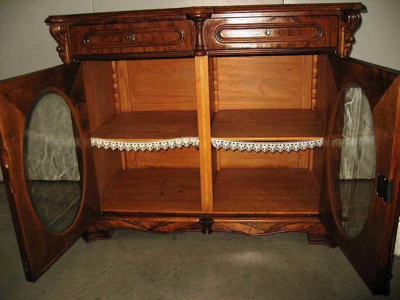 Sideboard in flamed walnut-root, late 19th century 1264006