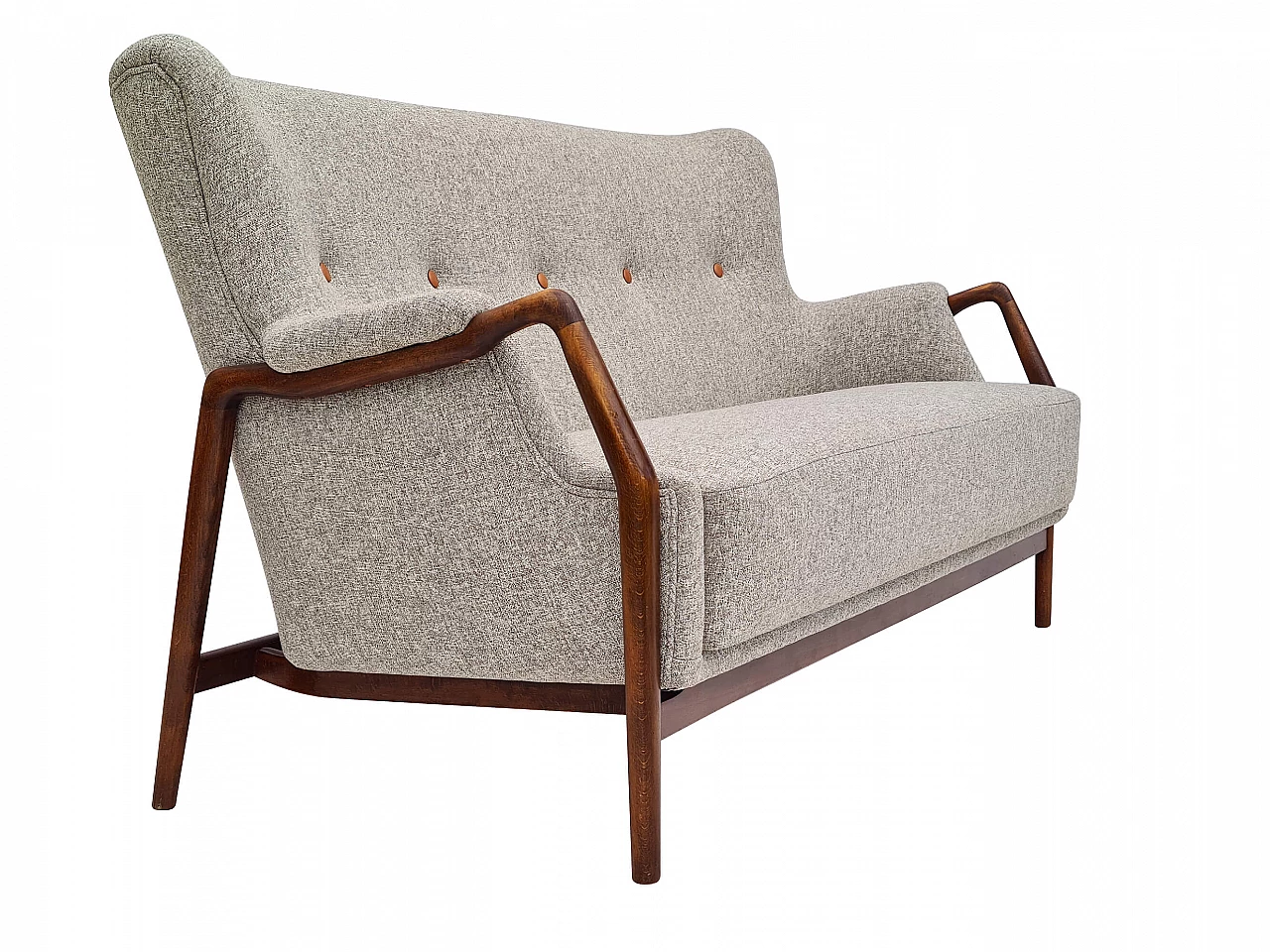 Danish 2-seater beech sofa by Kurt Olsen, 60s 1264134