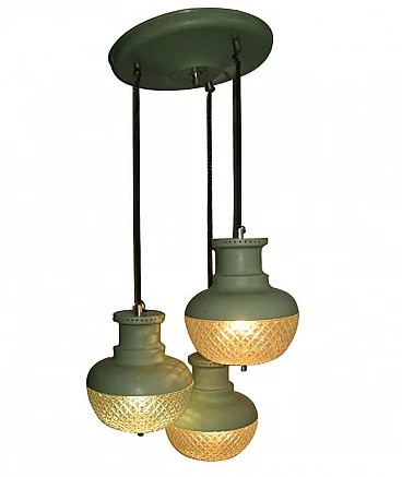 3-light pendant lamp, 70s