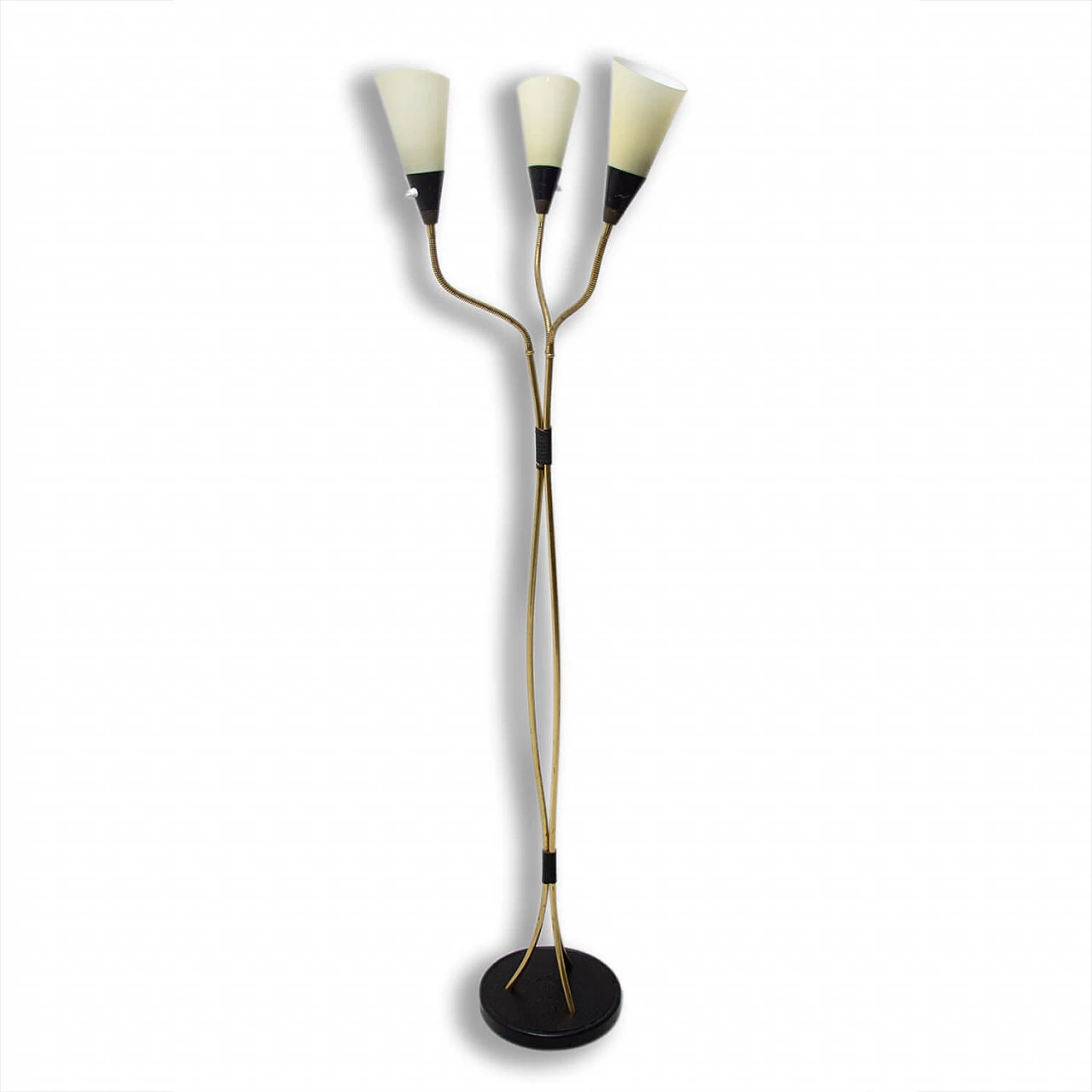 Lampada da terra regolabile a 3 luci, anni '60 1264427