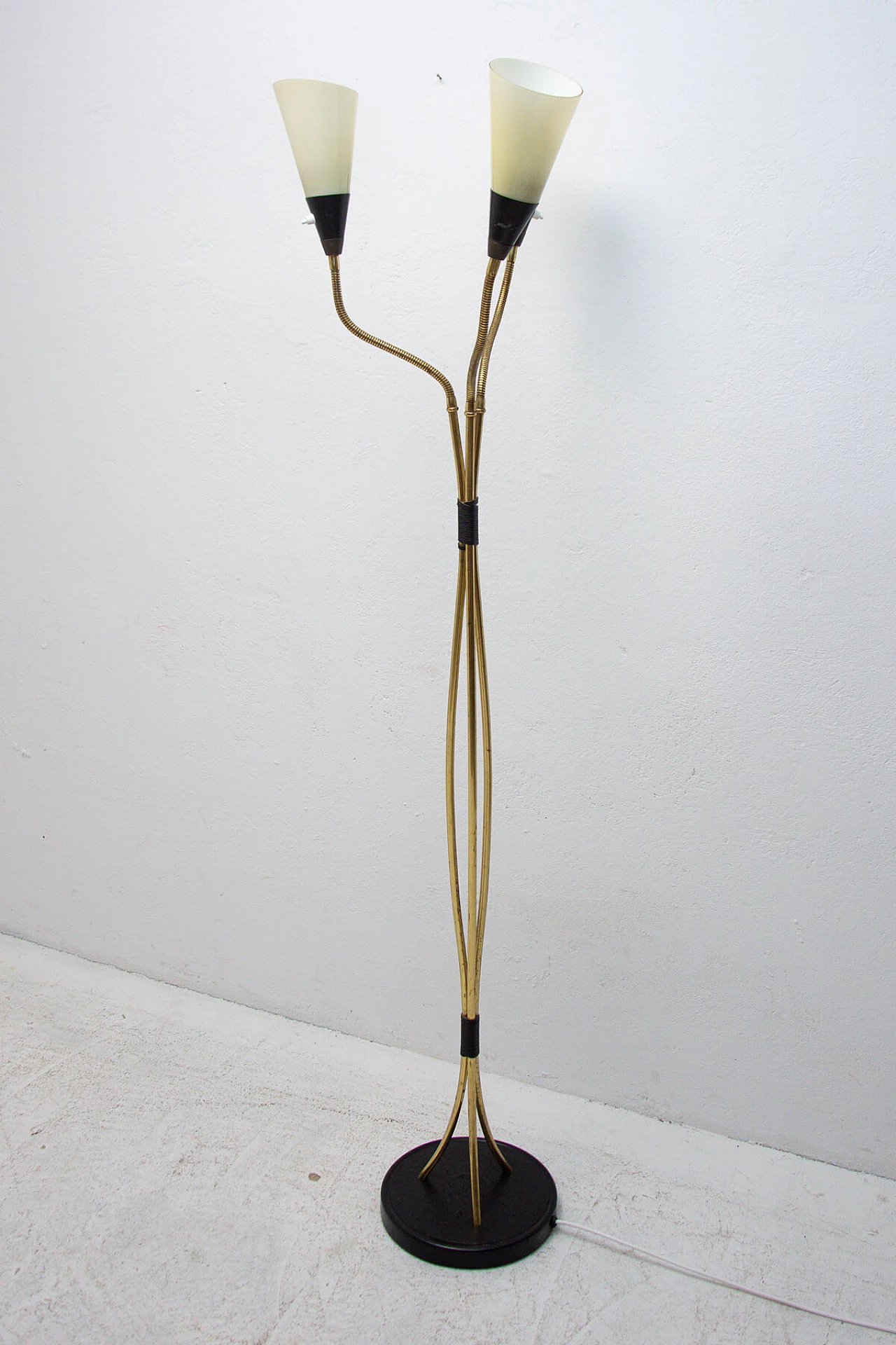 Lampada da terra regolabile a 3 luci, anni '60 1264431