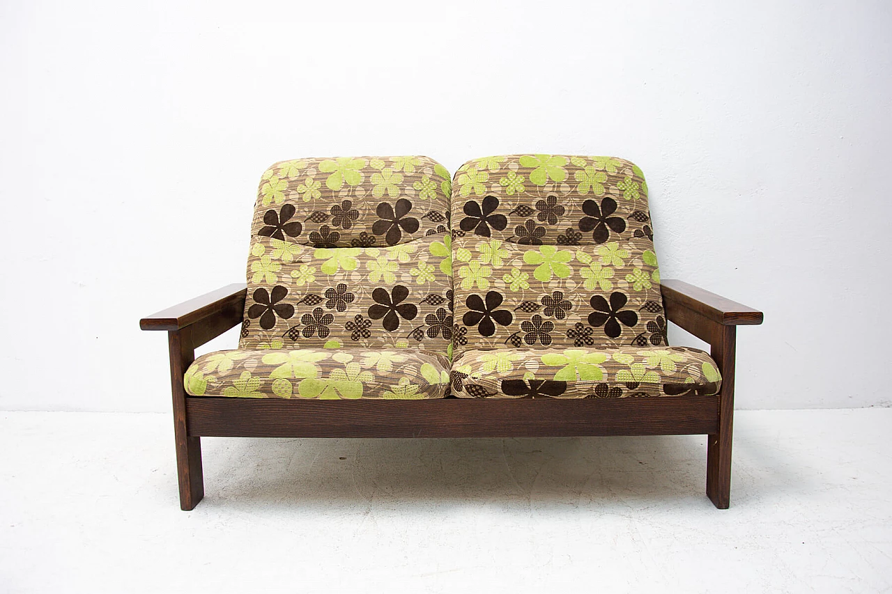 Divano a 2 posti e poltrona in stile scandinavo, anni '80 1264459