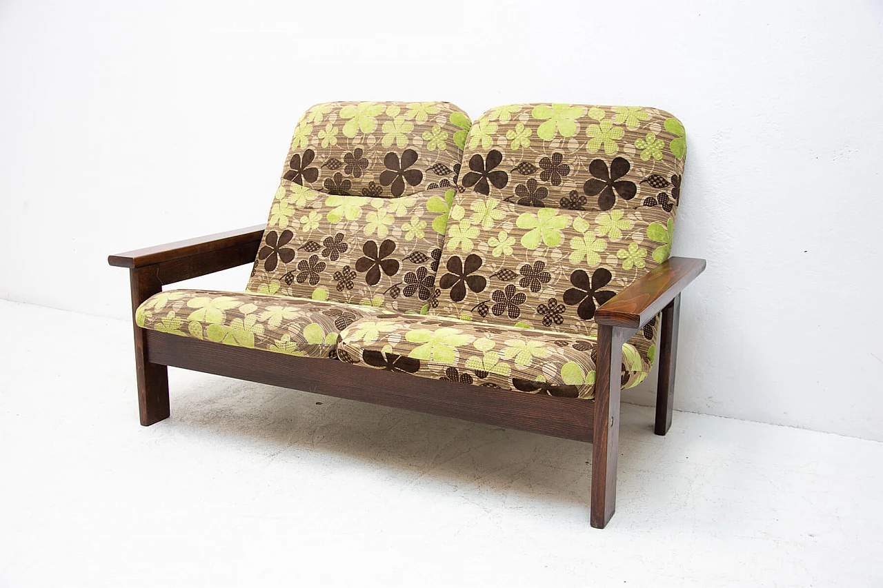 Divano a 2 posti e poltrona in stile scandinavo, anni '80 1264461