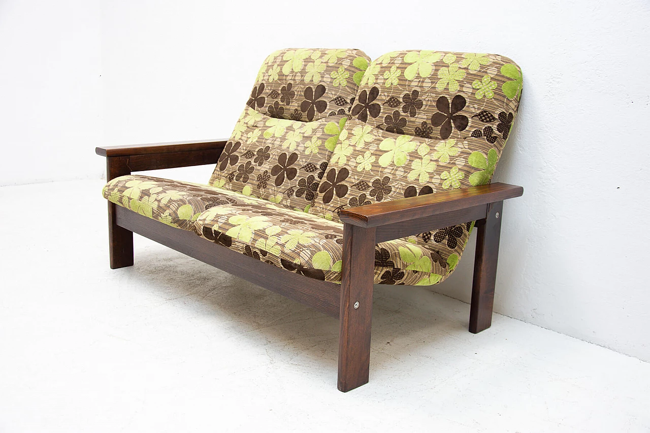 Divano a 2 posti e poltrona in stile scandinavo, anni '80 1264462