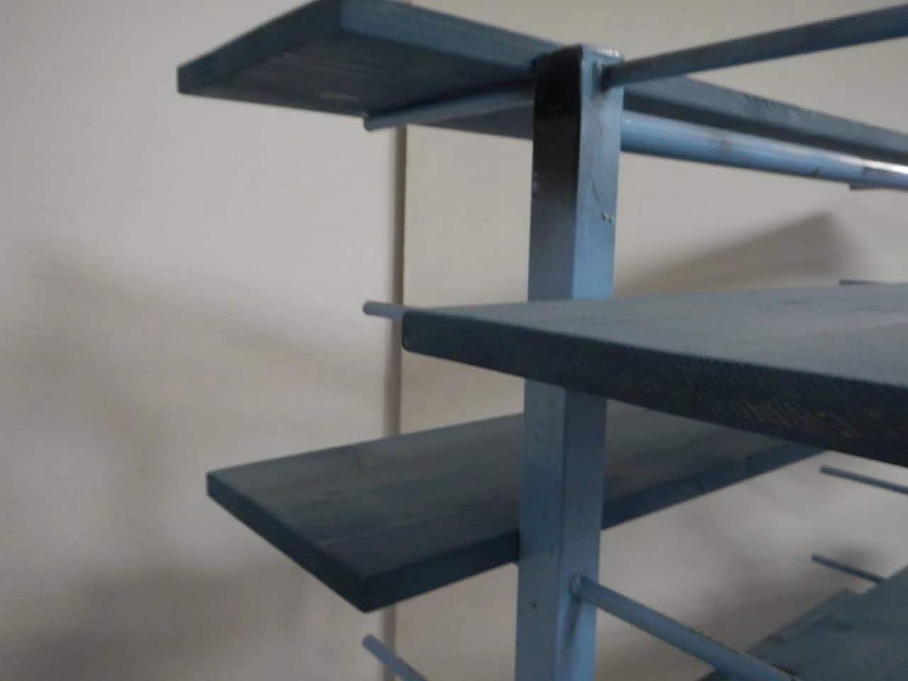 Industrial trolley with fir shelves, 70s 1264969