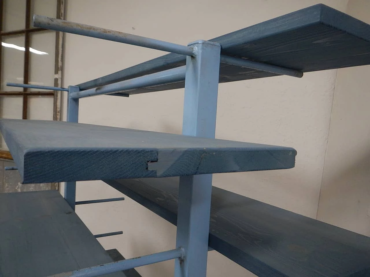 Industrial trolley with fir shelves, 70s 1264971