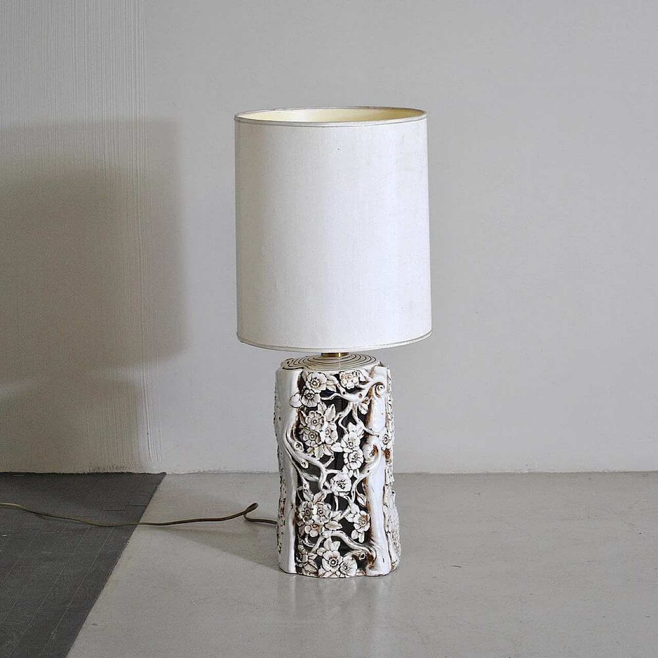 Sculptural table lamp in glazed ceramic, 60s 1265306