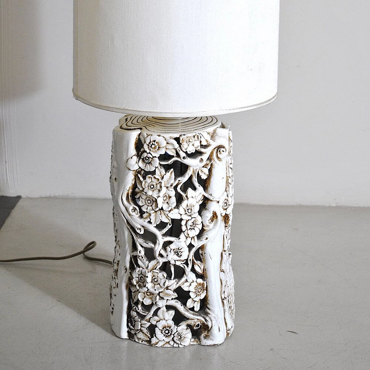 Sculptural table lamp in glazed ceramic, 60s 1265307
