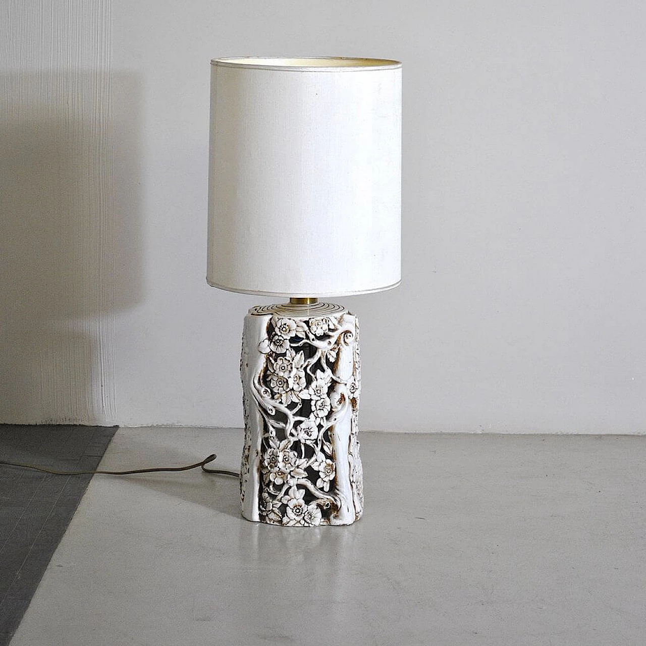 Sculptural table lamp in glazed ceramic, 60s 1265309