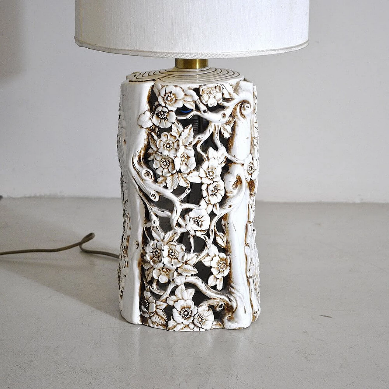 Sculptural table lamp in glazed ceramic, 60s 1265311