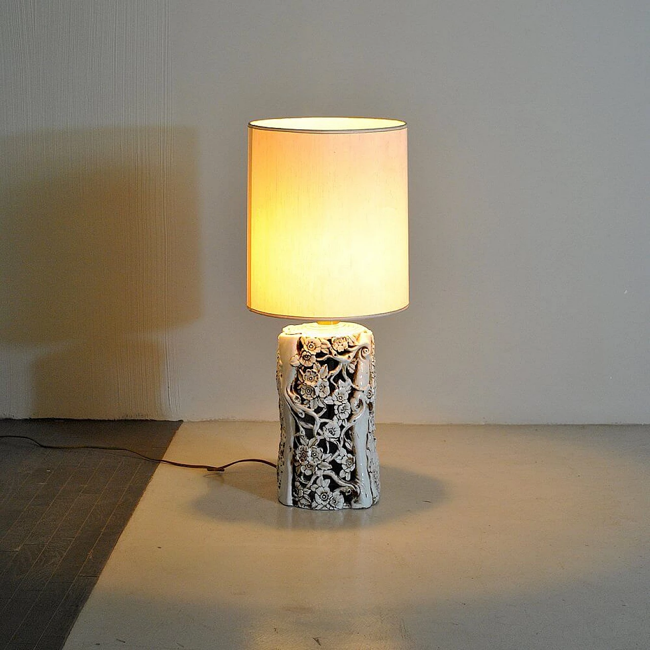 Sculptural table lamp in glazed ceramic, 60s 1265314