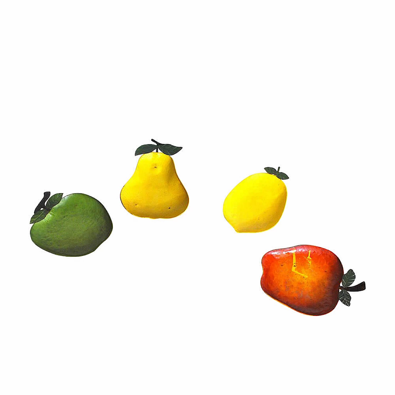 4 Fruit bowls in enameled metal, 40s 1265387