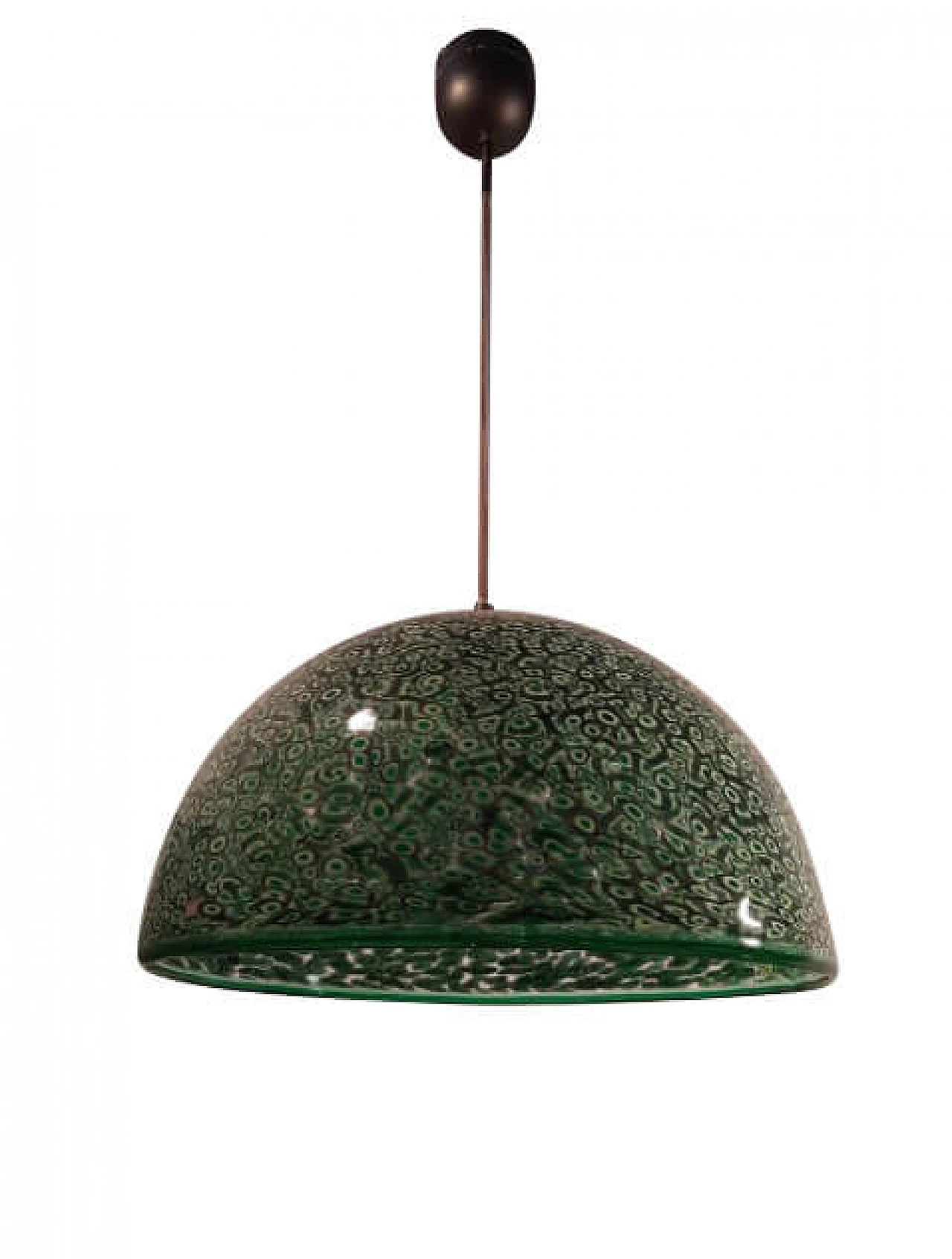 Neverrino pendant lamp in glass and iron by Gae Aulenti for Vistosi, 70s 1265480