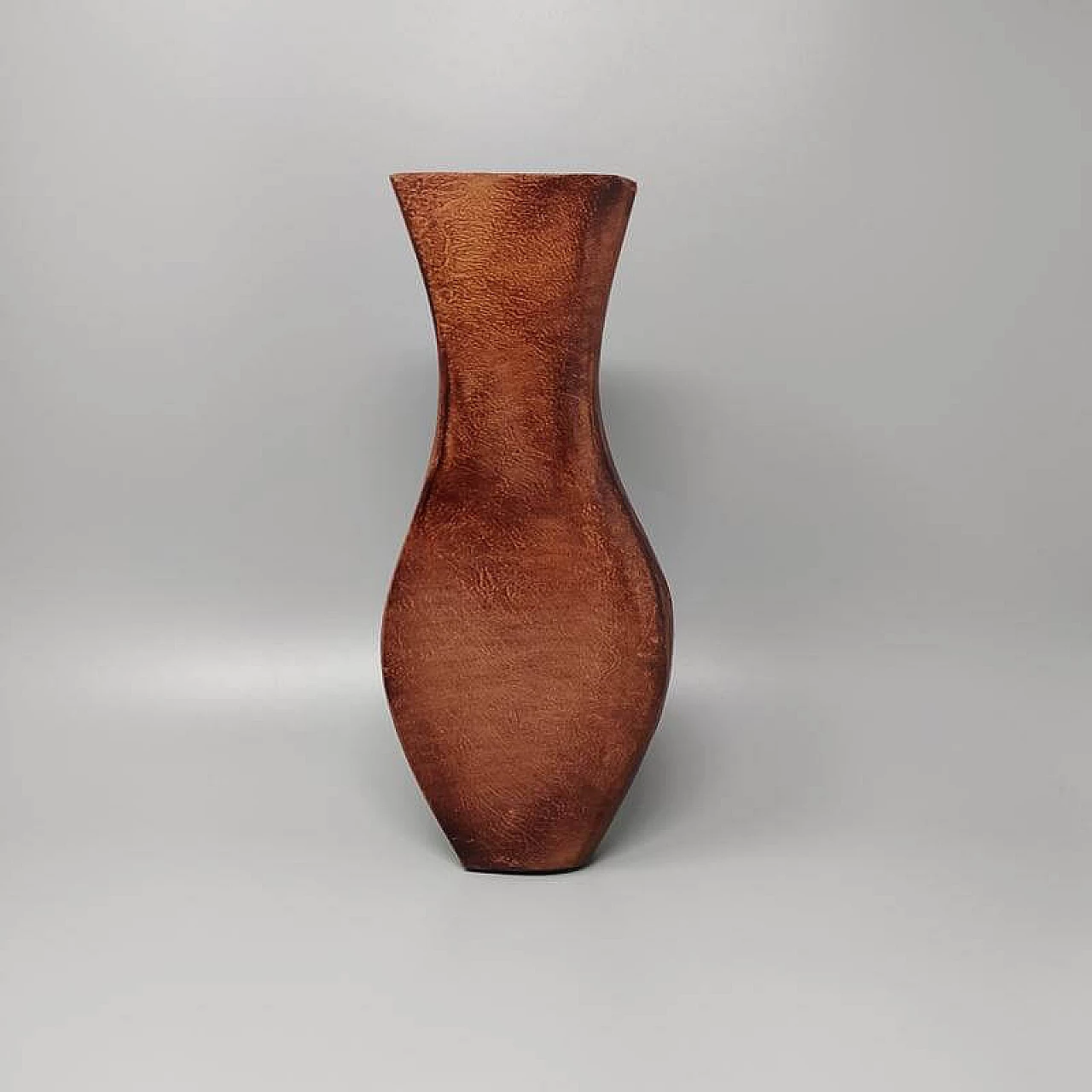 Pair of brown metal vases, 70s 1266544