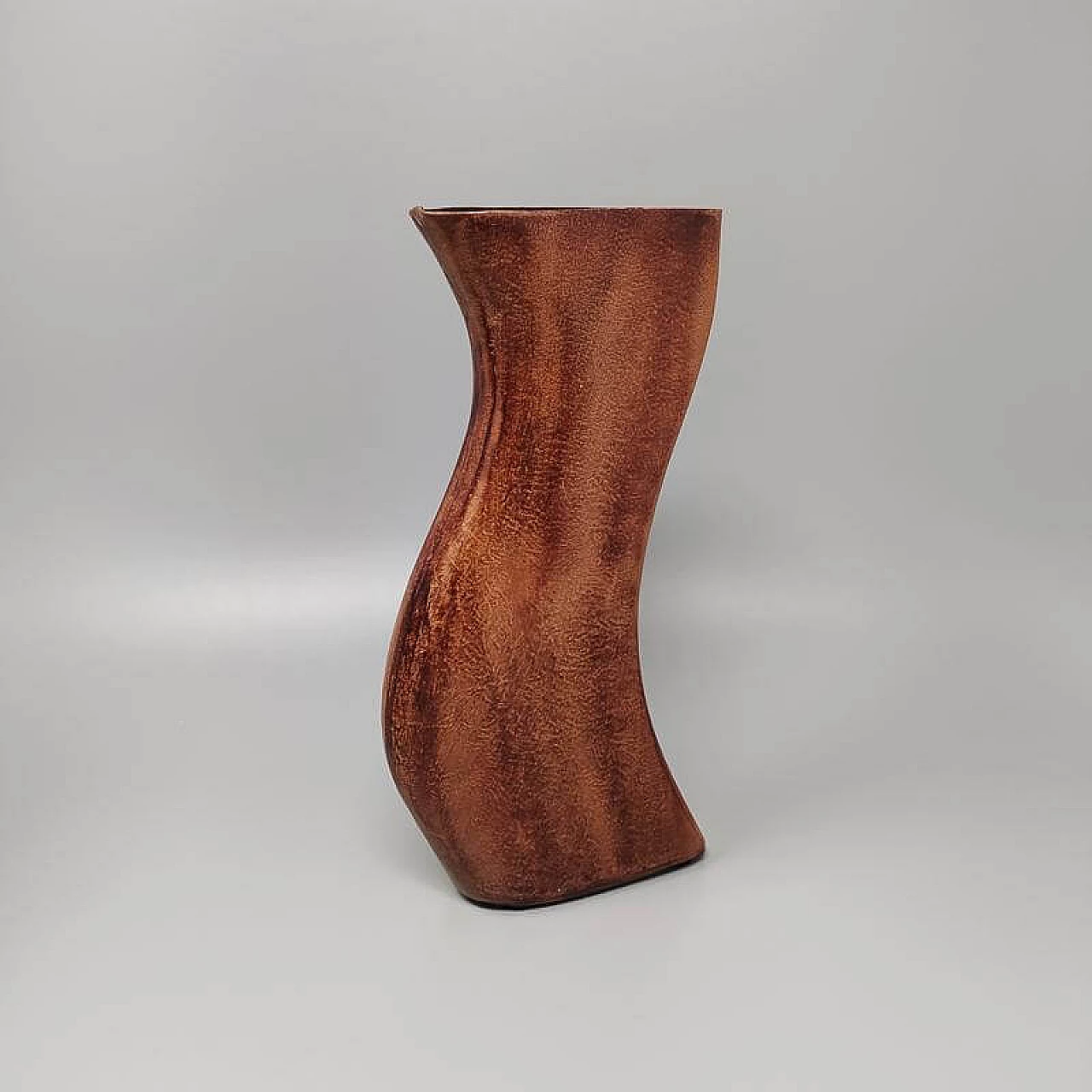 Pair of brown metal vases, 70s 1266547