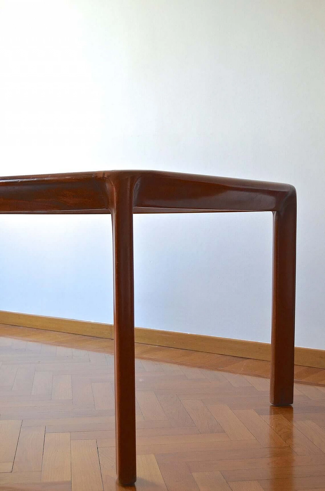 Table in wood and glass by Angelo Mangiarotti for Sorgente dei Mobili, 60s 1266920