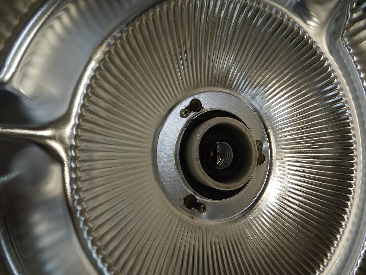 Ceramic and metal industrial lamp, 70s 1267030