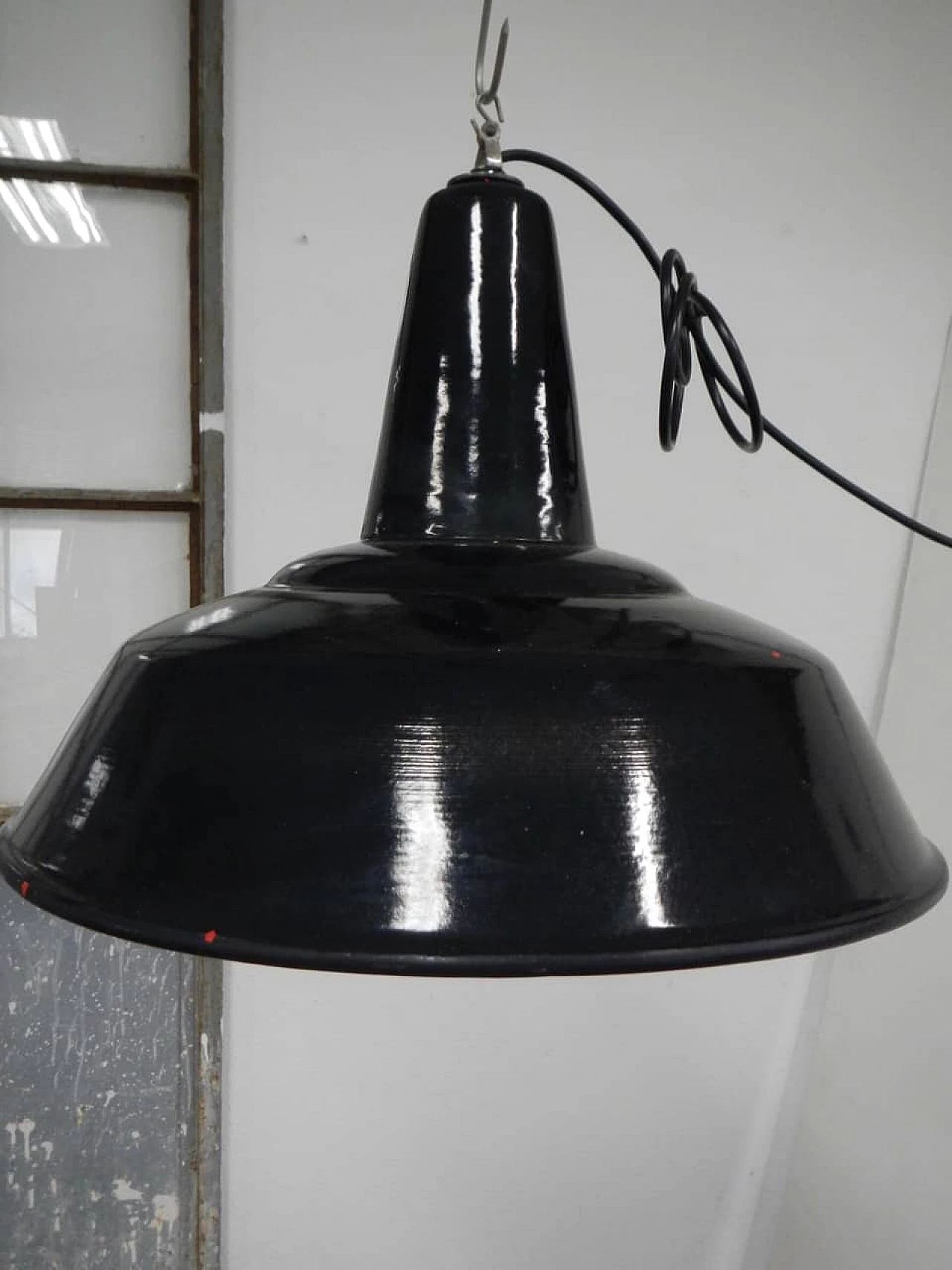Ceramic and metal industrial lamp, 60s 1267032