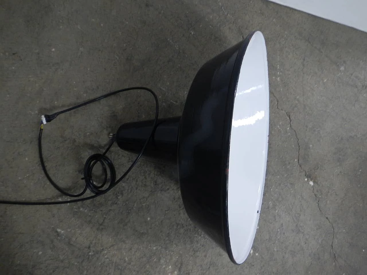 Ceramic and metal industrial lamp, 60s 1267033