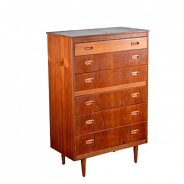 Chest of drawers in teak, 60s