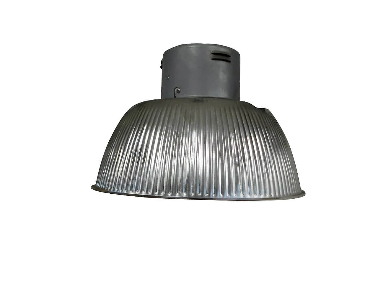 Ceramic and metal industrial lamp, 70s 1267250