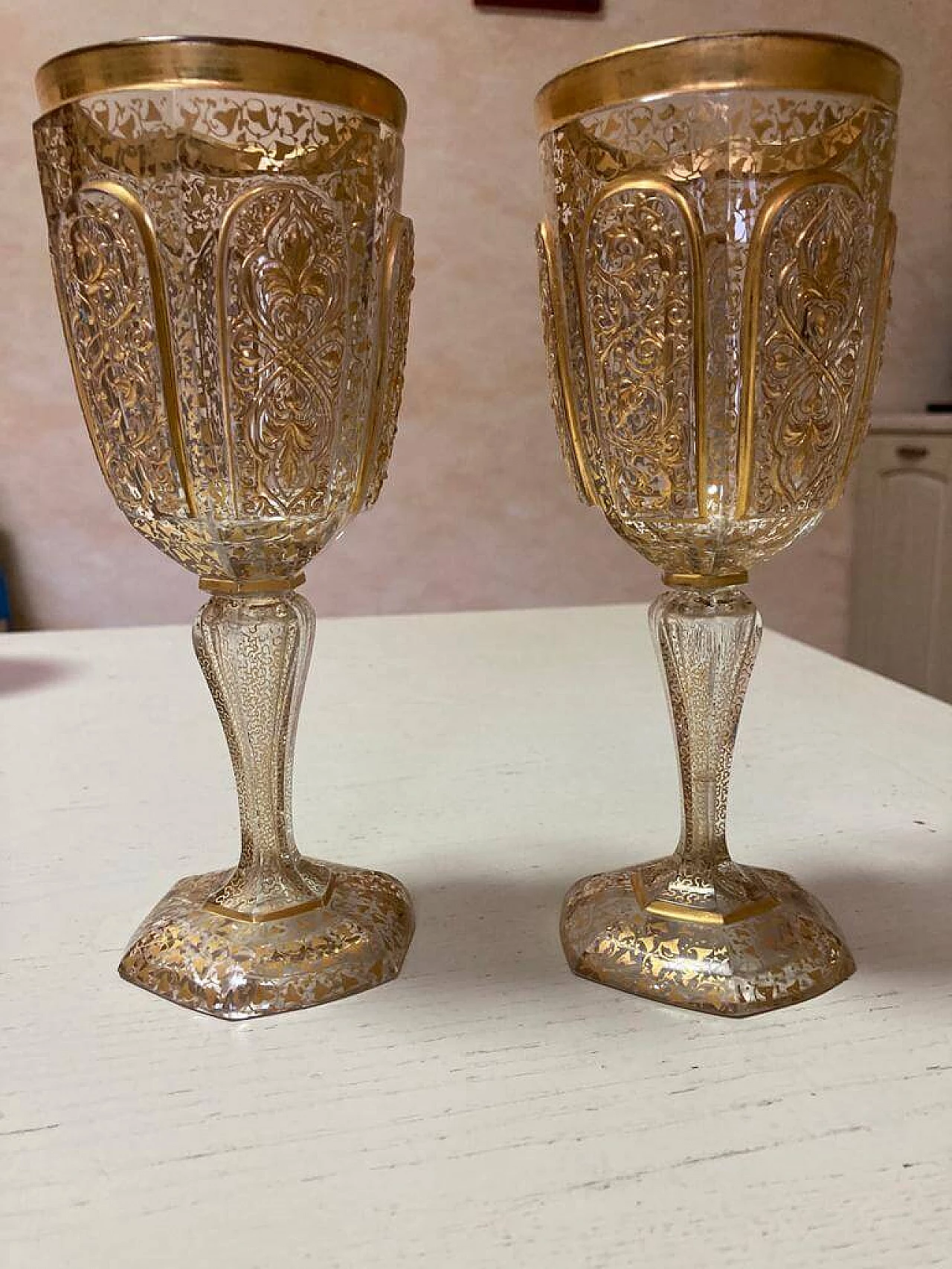 Pair of goblets made by Moser, Bohemia, mid 19th century 1267503