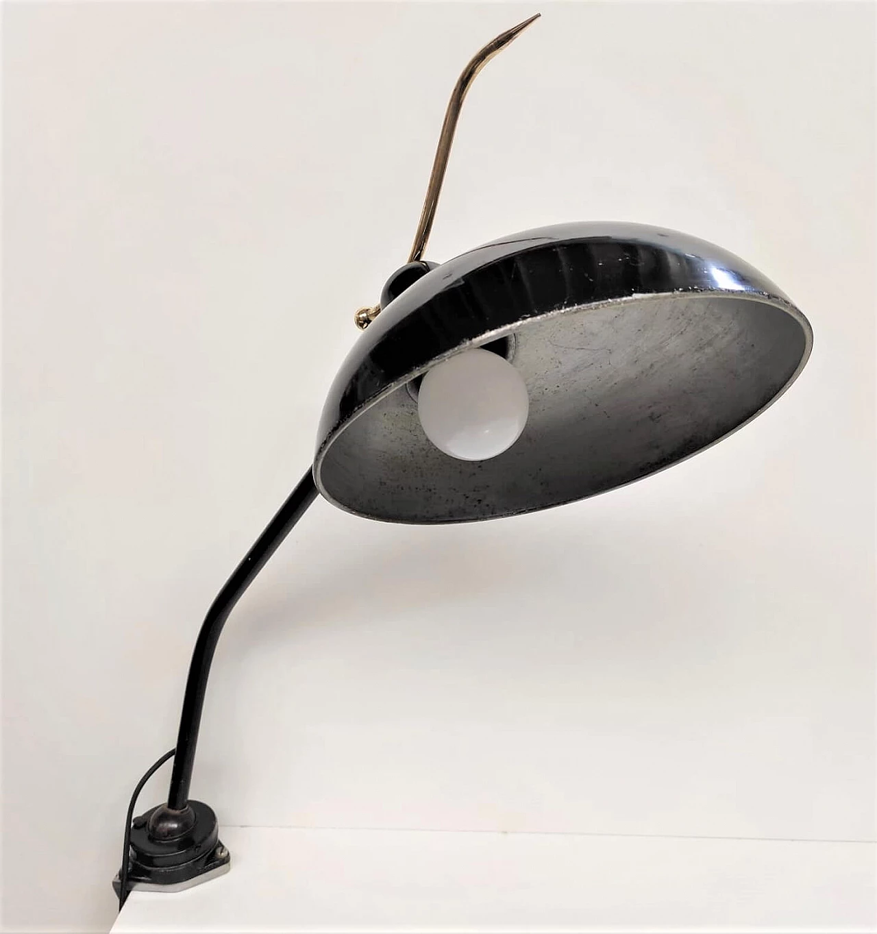 Lampada da scrivania con morsetto, anni '40 1267519