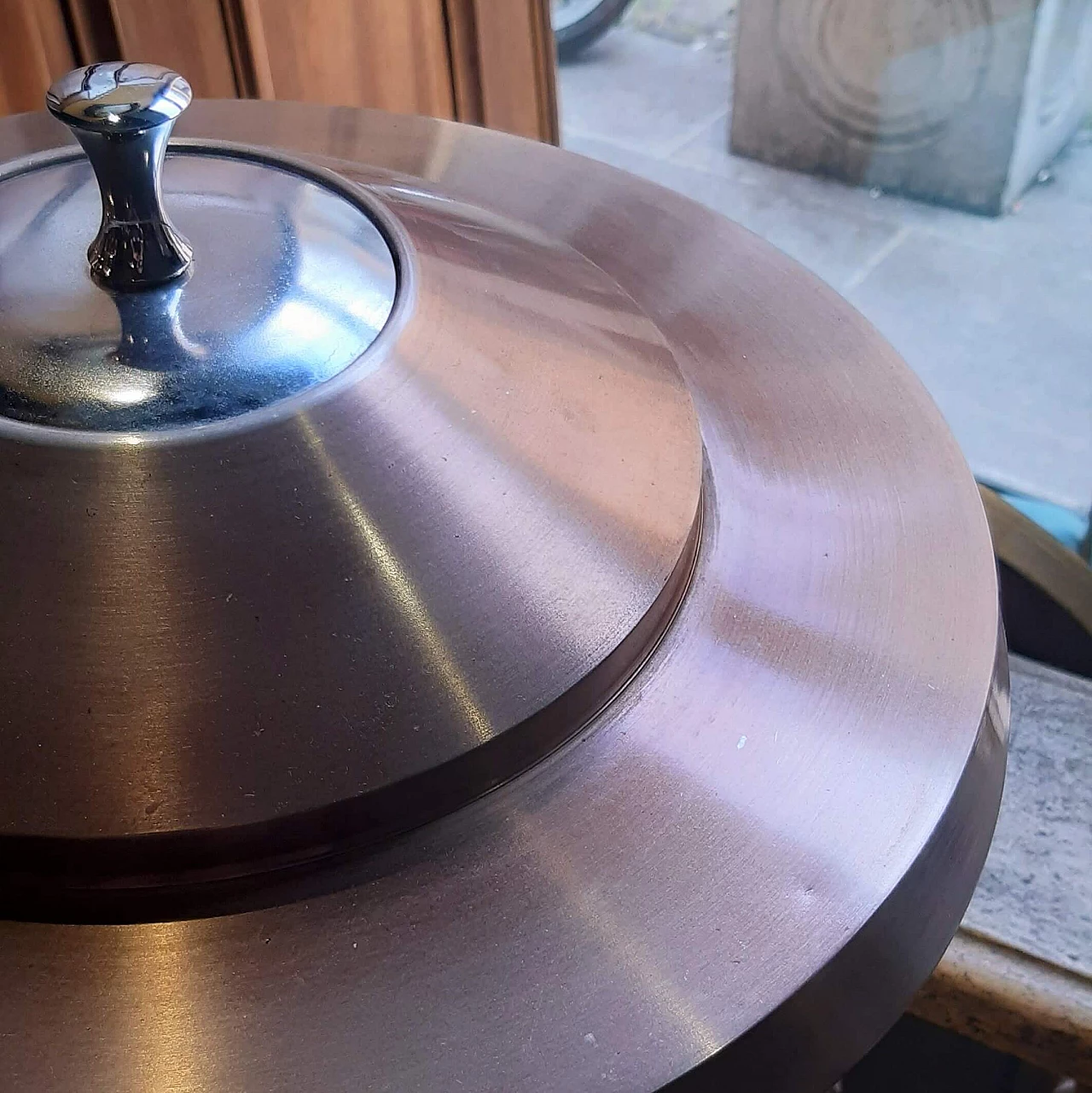 Ministerial table lamp in metal, 40s 1267588