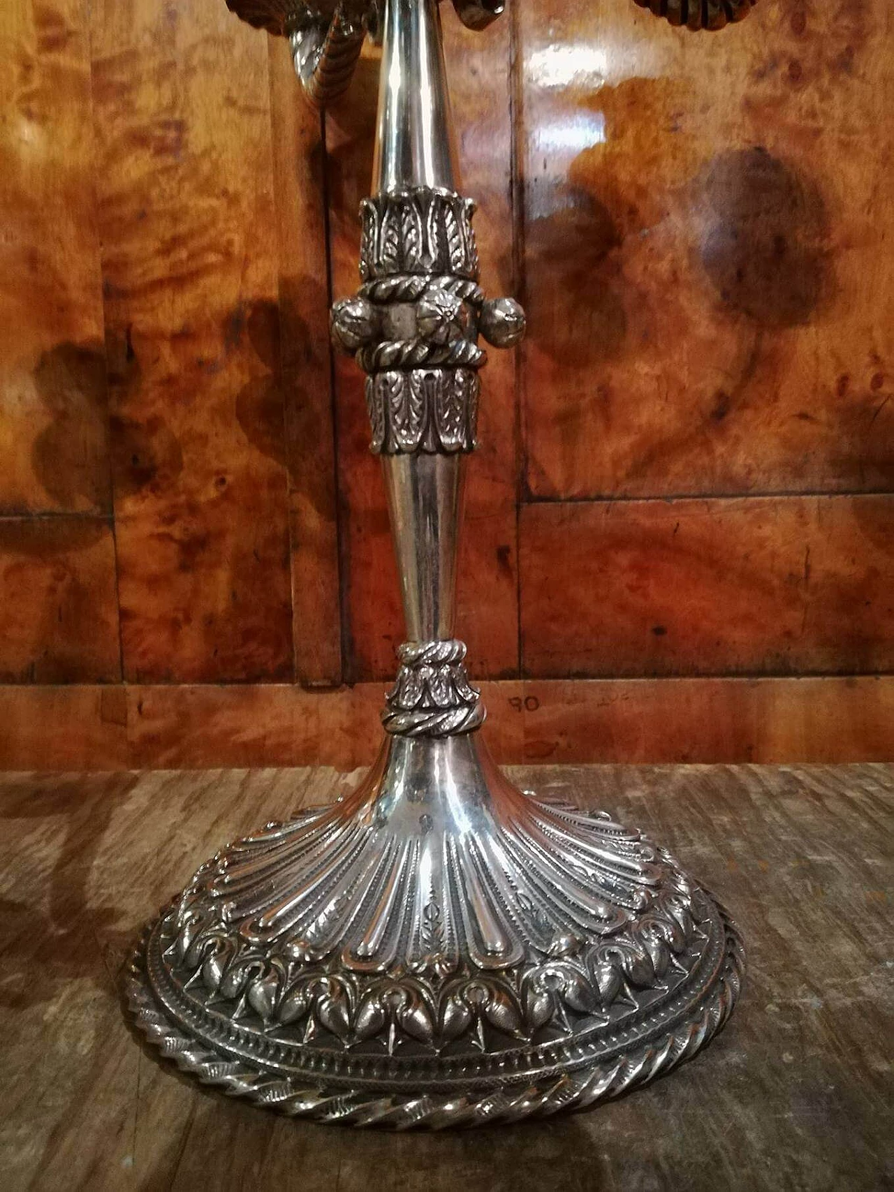 Pair of six-flame candlesticks in silver, 20s 1267744