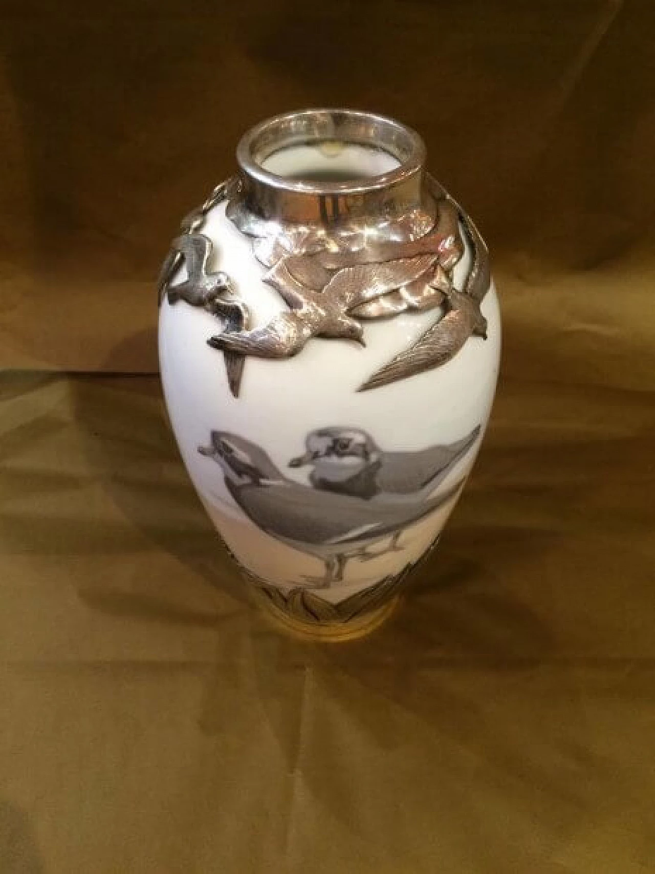 Vase in ceramic and silver by Royal Copenhagen, 10s 1267757
